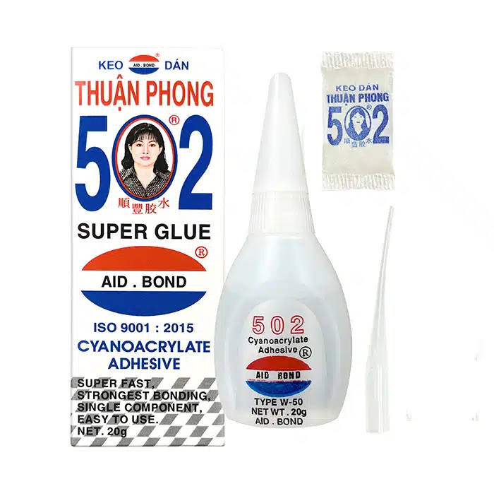 keo-502-ab-20g.jpg Keo 502 AB là dòng keo dán nhanh sử dụng công nghệ cyanoacrylate, nổi bật với khả năng kết dính siêu nhanh và độ bền cao. Sản phẩm được sử dụng rộng rãi trong đời sống và công nghiệp nhờ khả năng dán đa dạng vật liệu như nhựa, kim loại, cao su, gỗ, da…